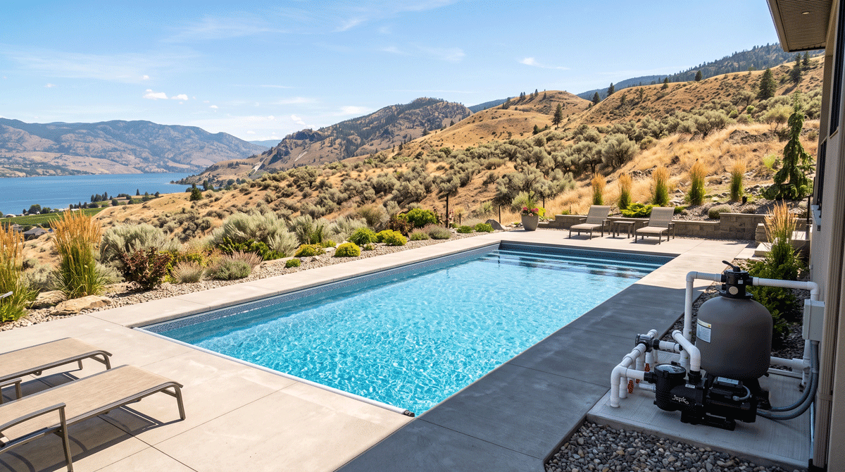 a sparkling in-ground pool