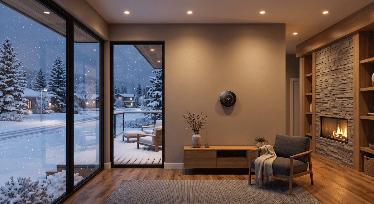a modern Kelowna home interior with warm recessed LED lighting